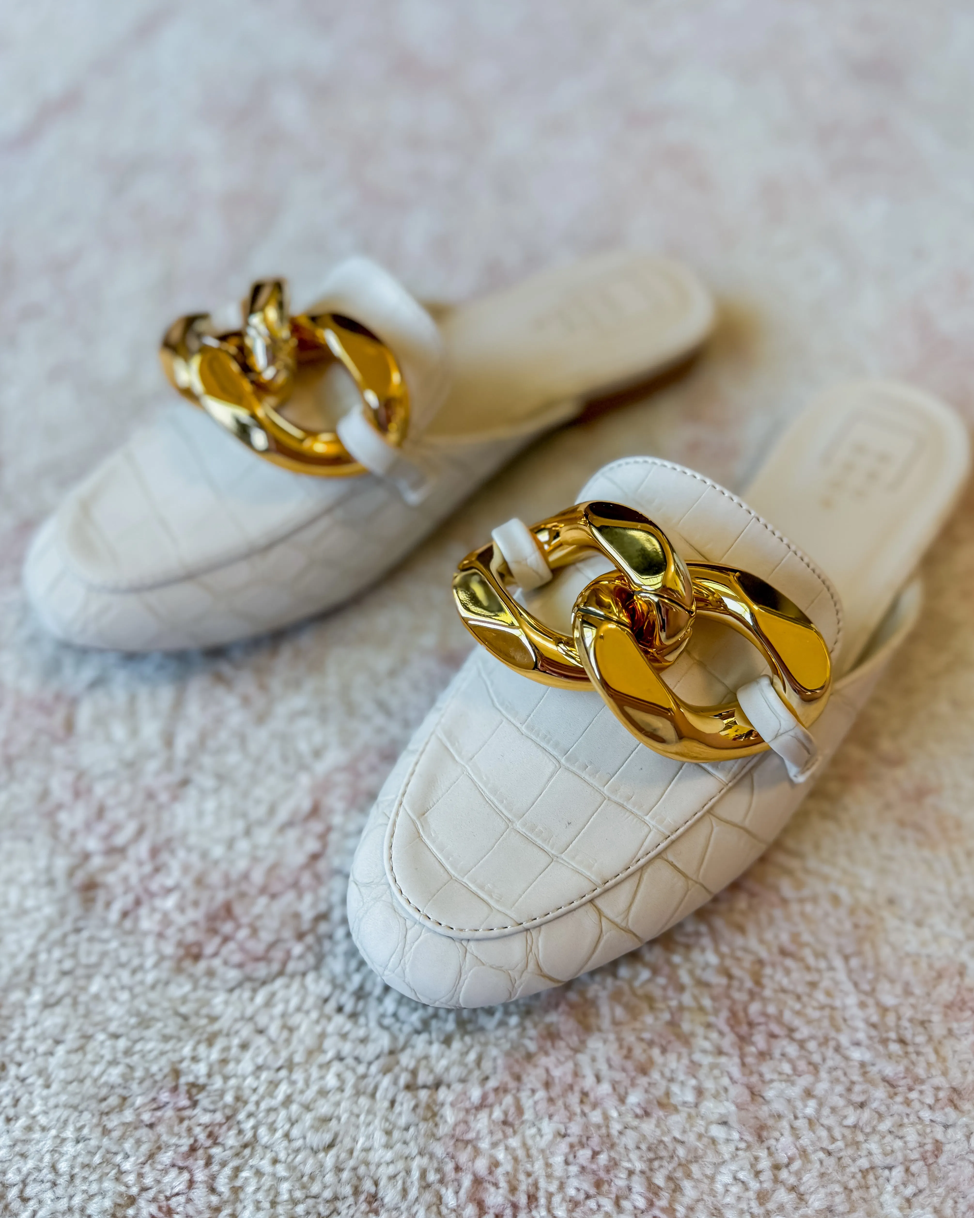 Alexis Loafer Mule in White