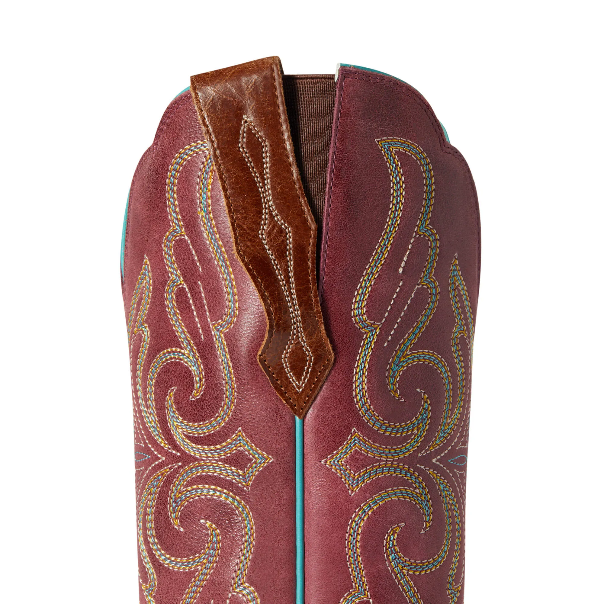 Ariat Ladies Primera Dark Tan & Pomegranate StretchFit Boots 10038461