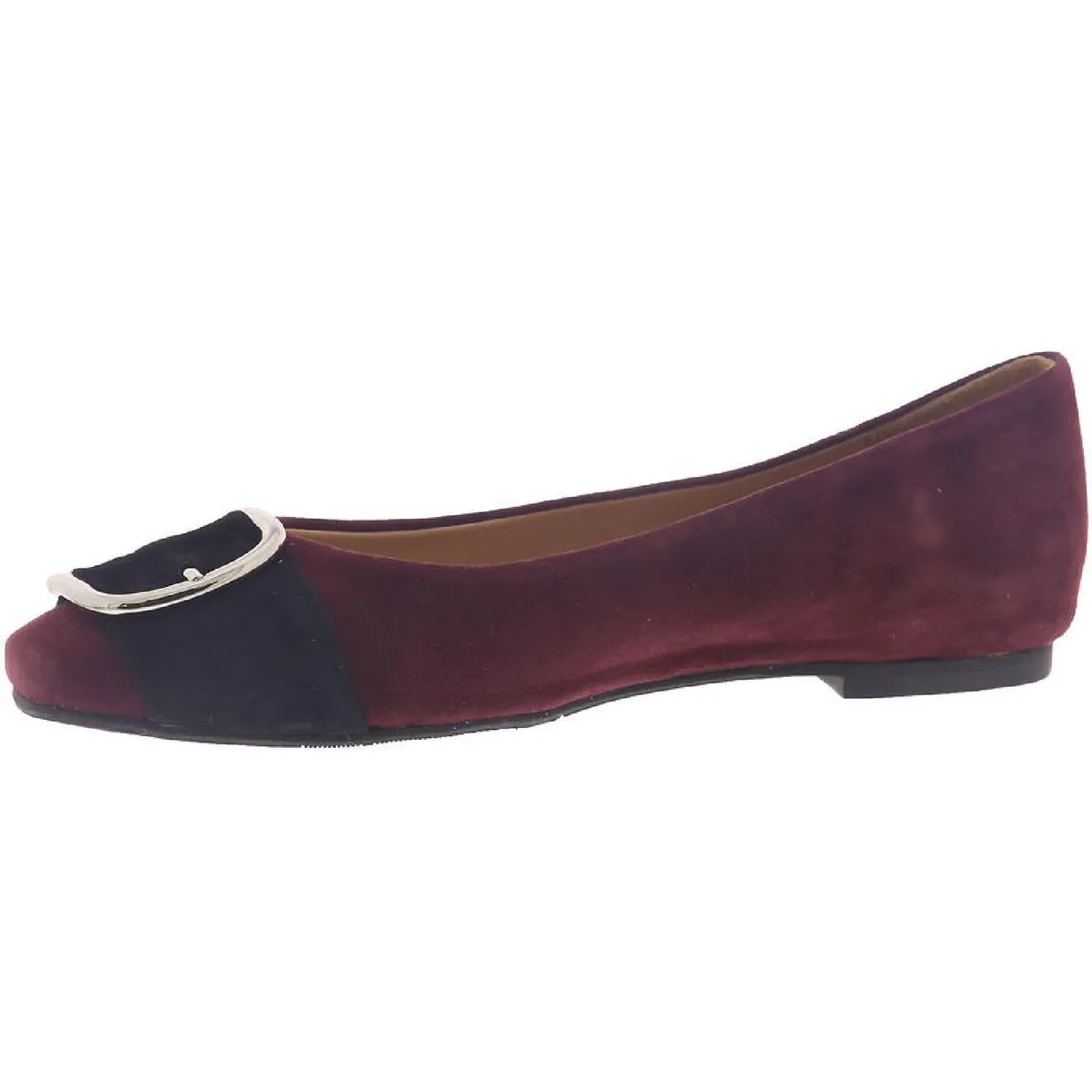 Array Womens Avery Suede Slip On Ballet Flats