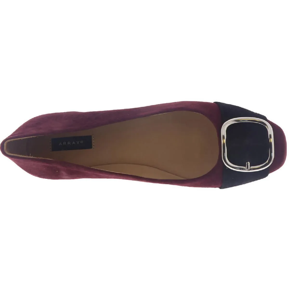 Array Womens Avery Suede Slip On Ballet Flats