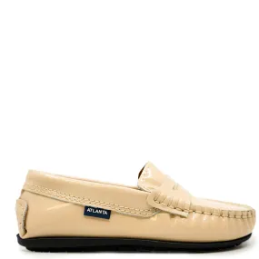 Atlanta Mocassin Beige Patent Penny Loafer