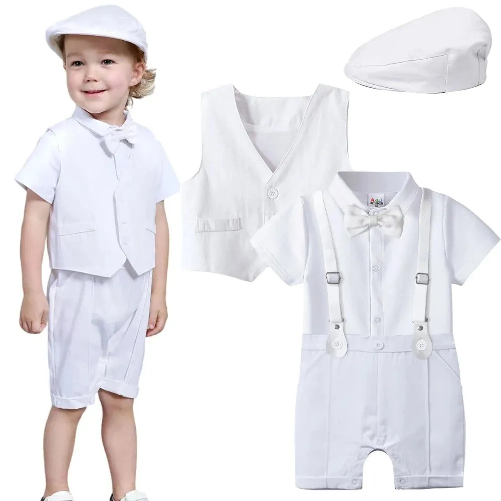 Baby Boy Baptism Gentleman Outfit 3pc Set