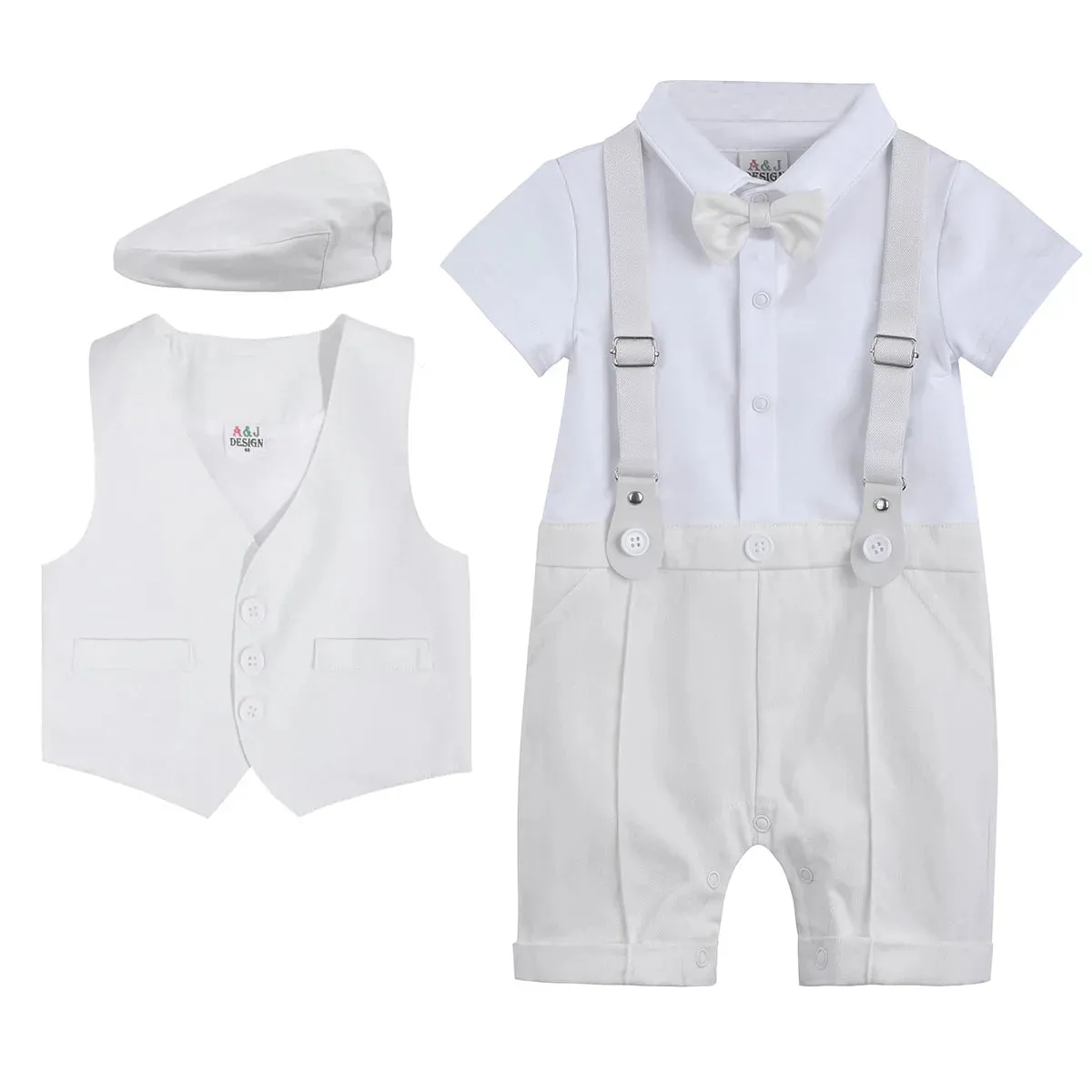 Baby Boy Baptism Gentleman Outfit 3pc Set
