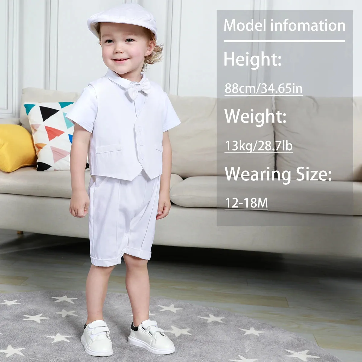 Baby Boy Baptism Gentleman Outfit 3pc Set