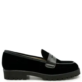 Beberlis Black Velvet Chunky Loafer