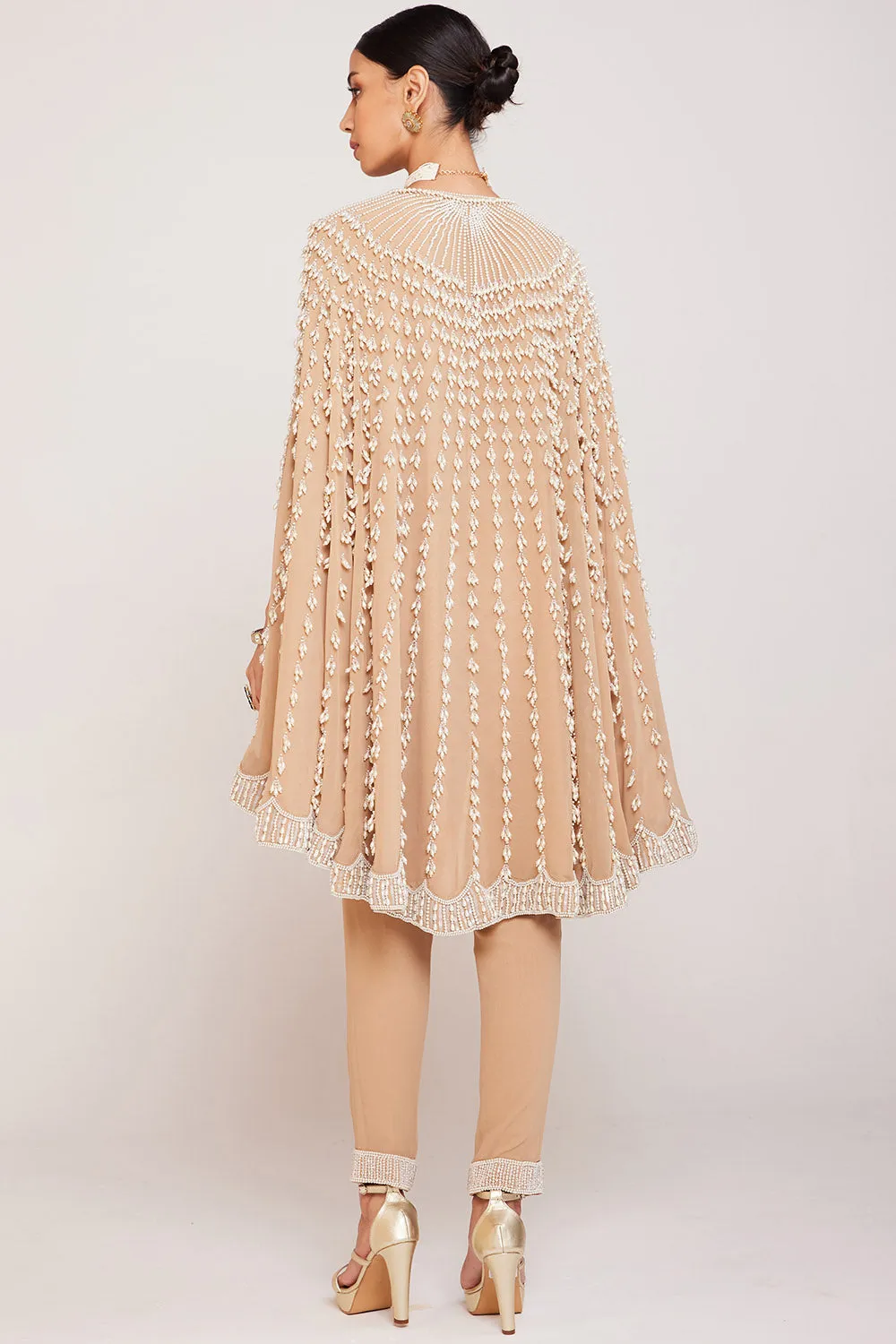 Beige Cape and Pants