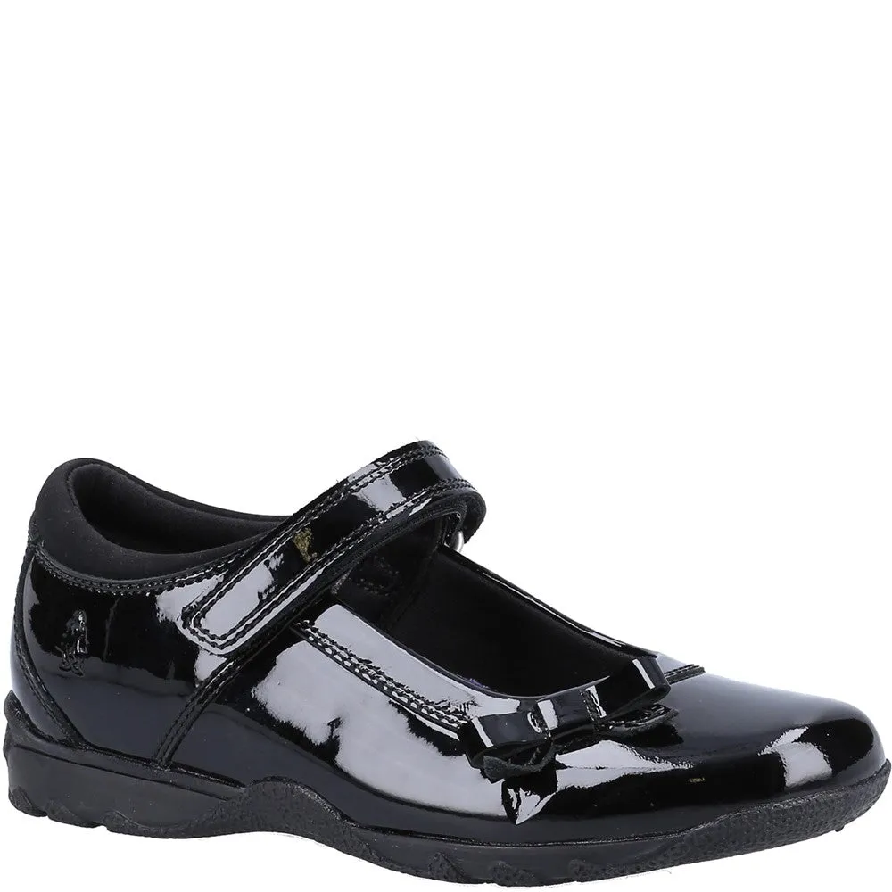 Black Carrie Senior Patent School Shoes