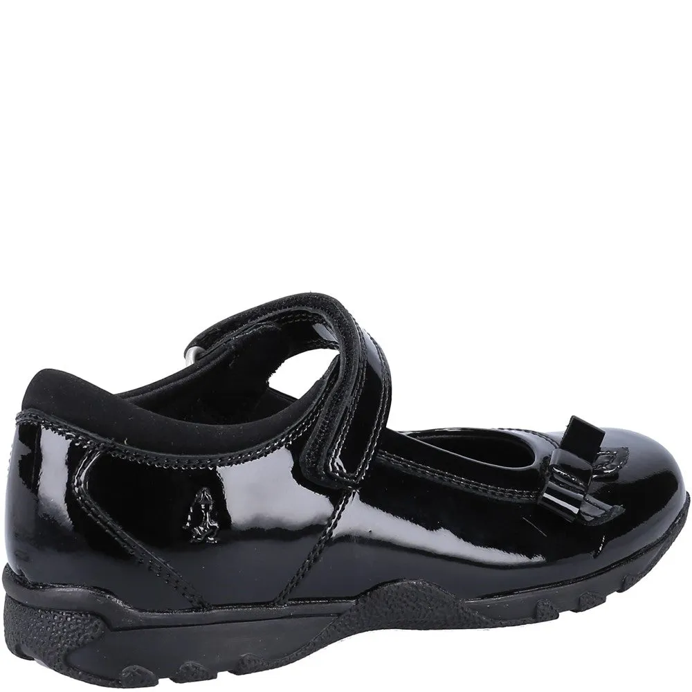 Black Carrie Senior Patent School Shoes