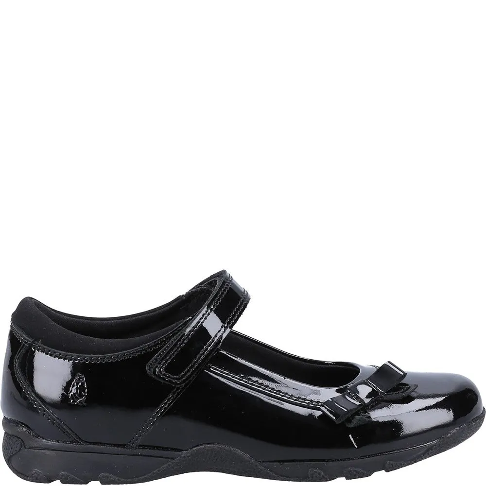 Black Carrie Senior Patent School Shoes