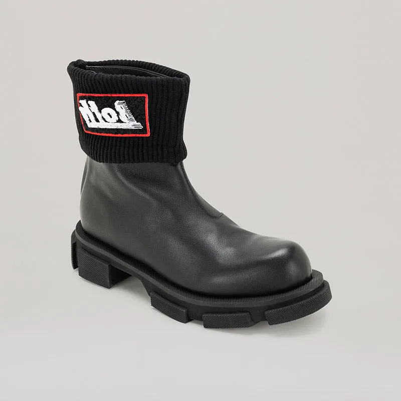 both - GAO MID ZIPPED CHELSEA-BLACK