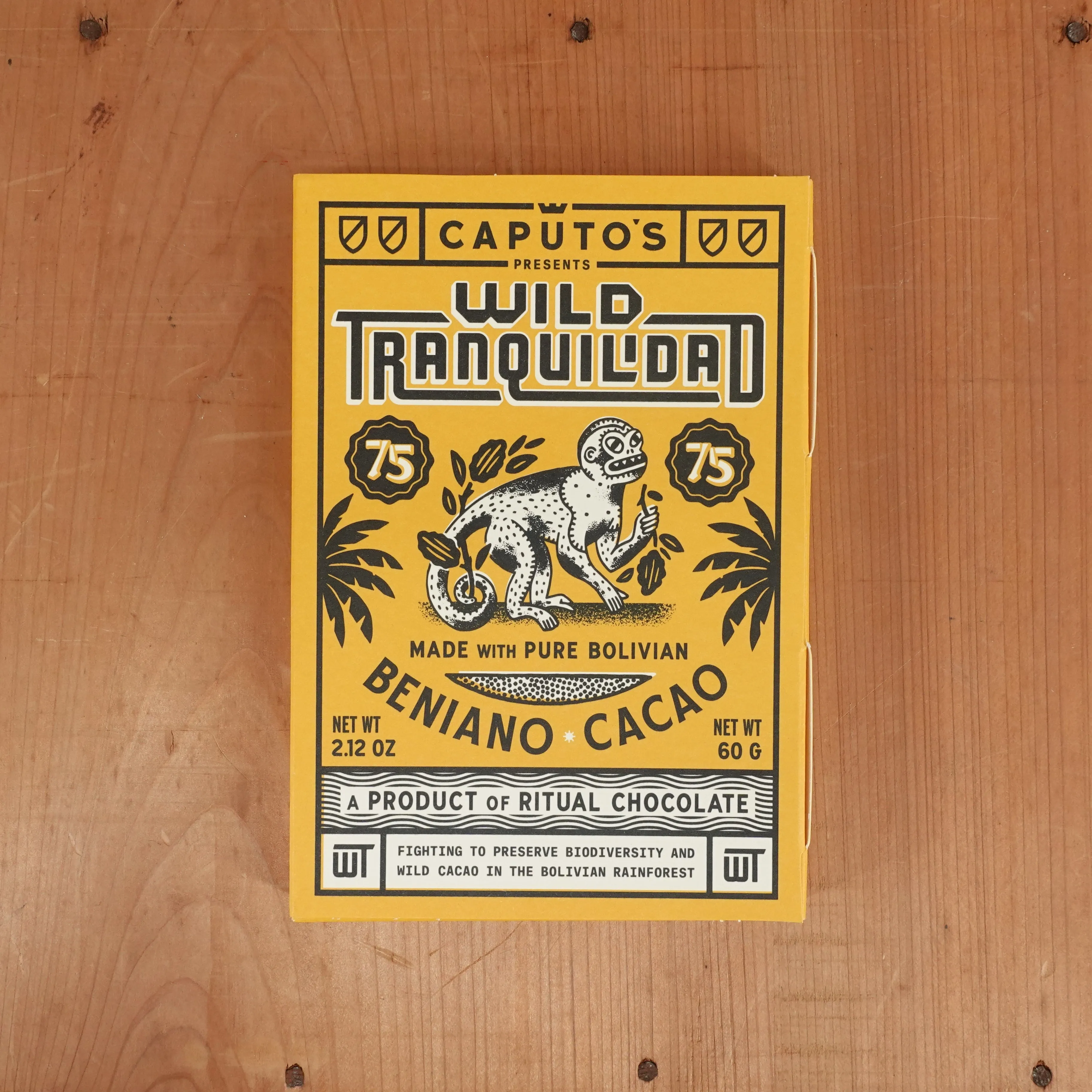 Caputo's 75% Wild Tranquilidad by Ritual Chocolate - 60g