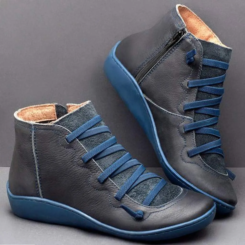 Cathalem Ankle Boots for Women 2024 New Flat Heel Ankle Cowgirl Boots Arch Support Pointed Toe Short Womens Cowboy Boots