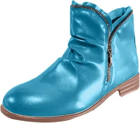 Cathalem Womens Ankle Boots, 2024 New V Cutout Ankle Boots Pointed Toe Chunky Fall Boots Western Boots Low Heel Booties