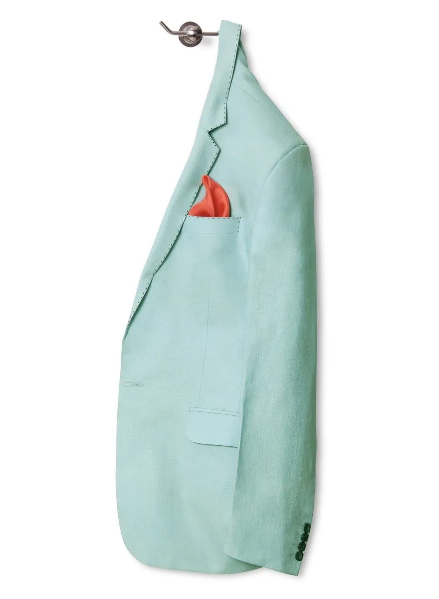 Chokore Coral Pure Silk Pocket Square, from the Solids Line