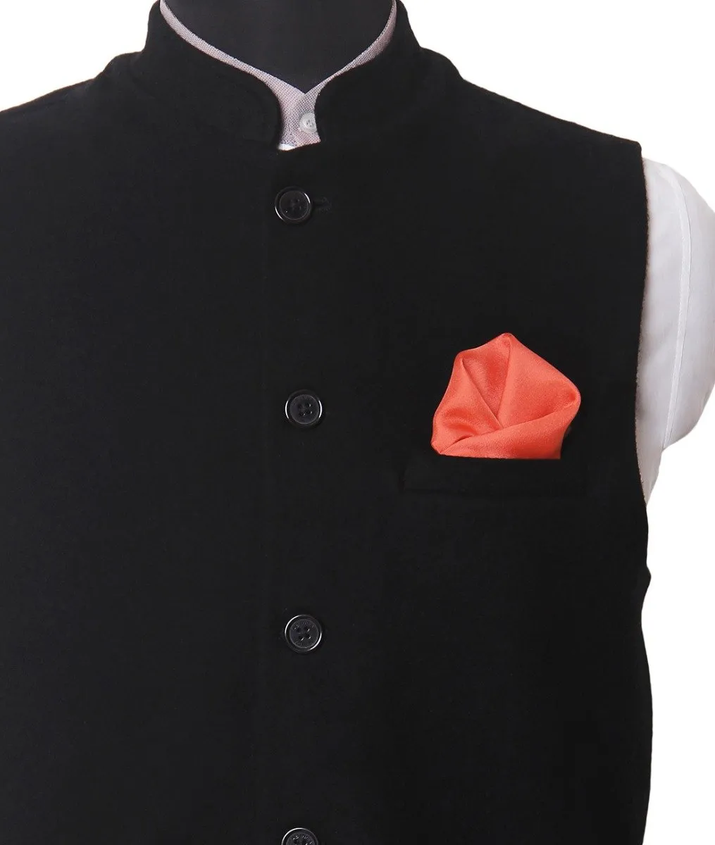 Chokore Coral Pure Silk Pocket Square, from the Solids Line