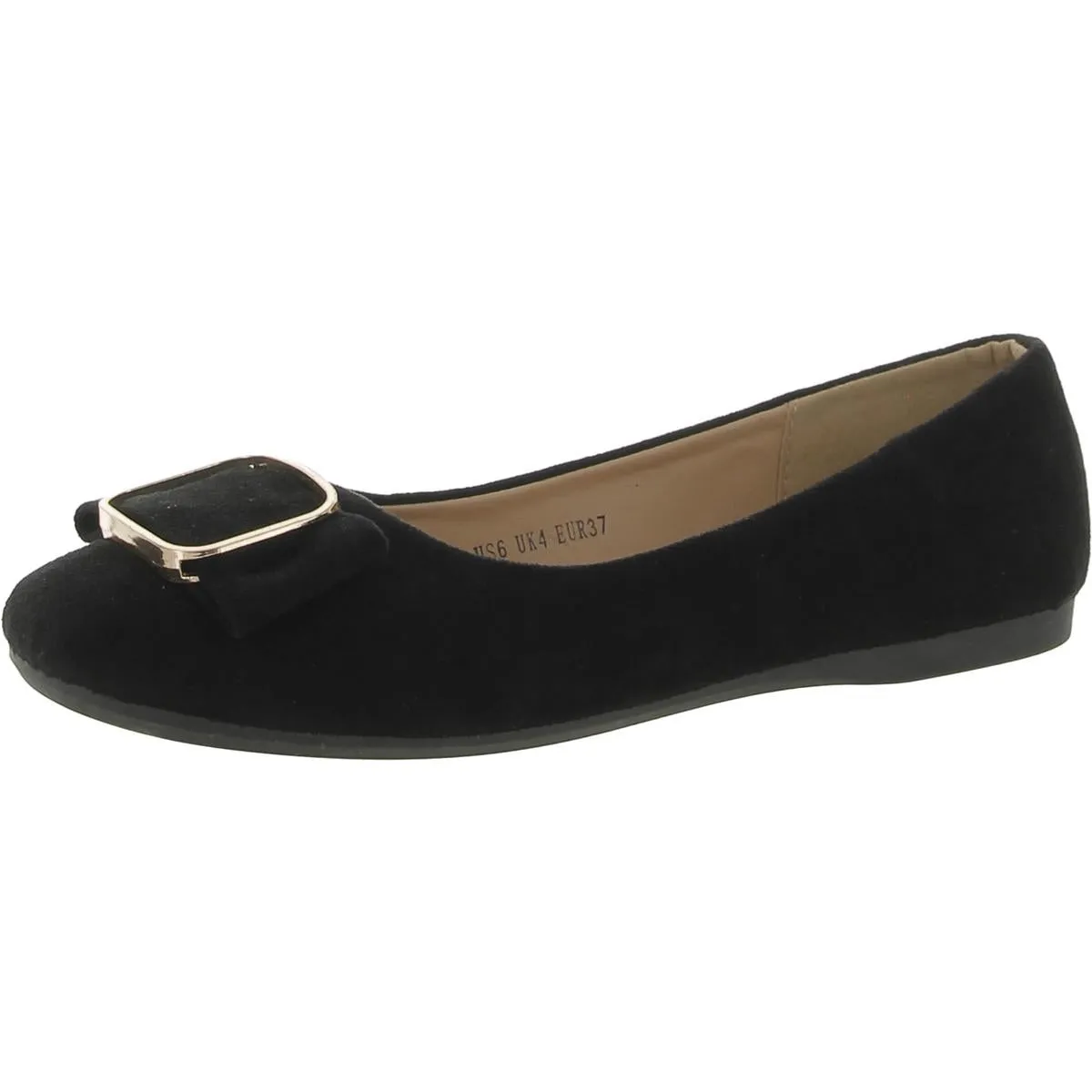 CREPUSCOLO Womens Faux Suede Slip-On Ballet Flats