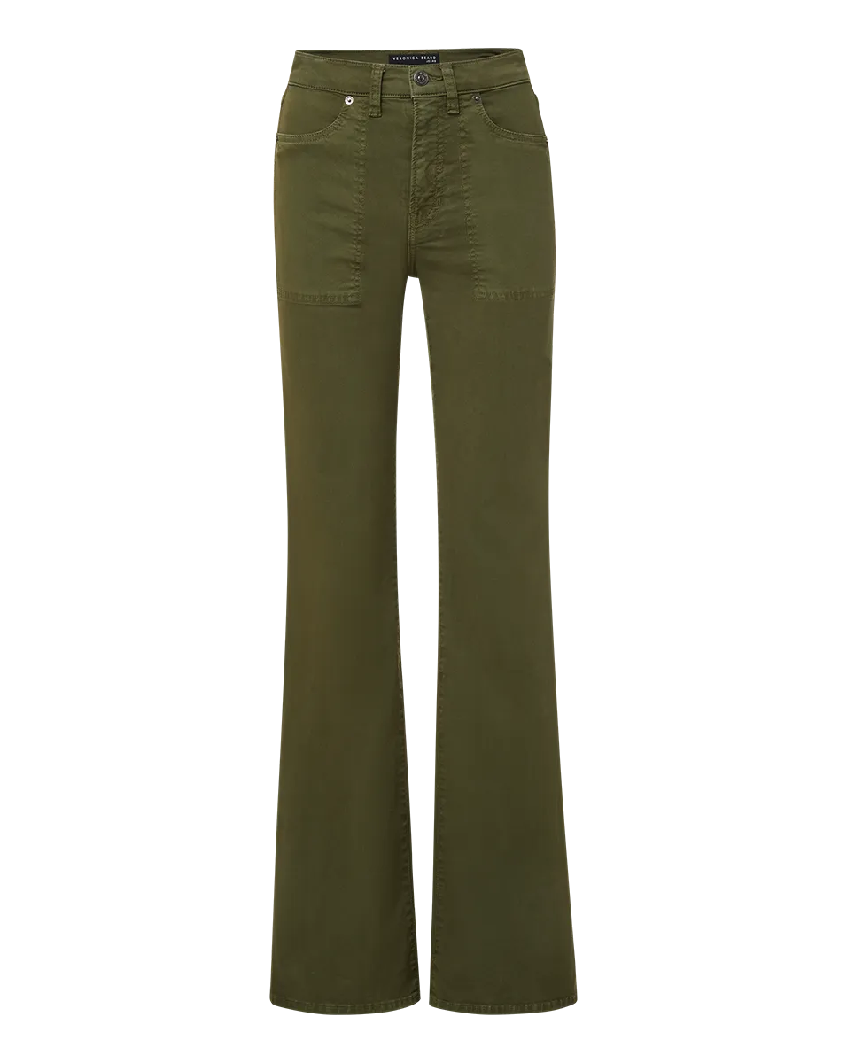 Slim Wide-Leg Pants with Patch Pockets by Crosbie - Enhanced Title