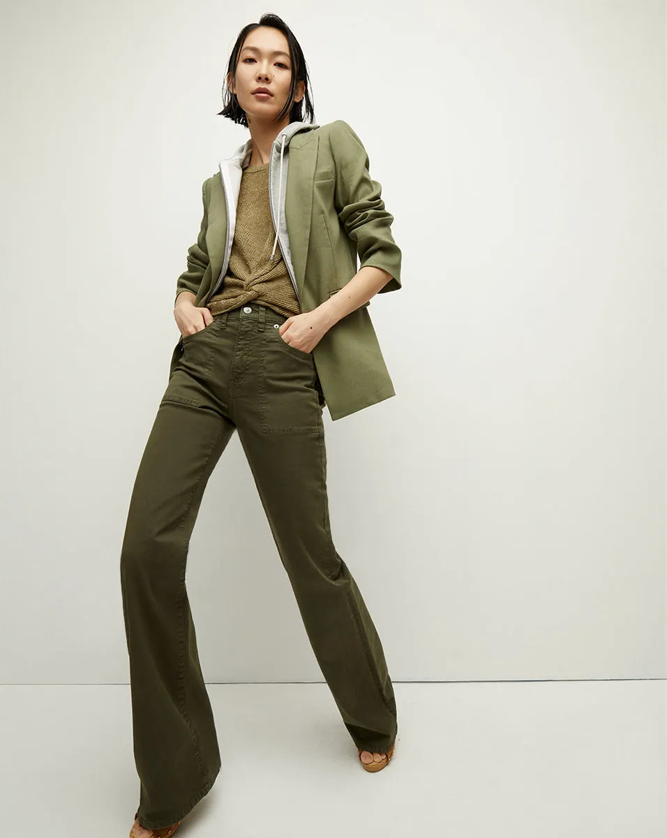 Slim Wide-Leg Pants with Patch Pockets by Crosbie - Enhanced Title
