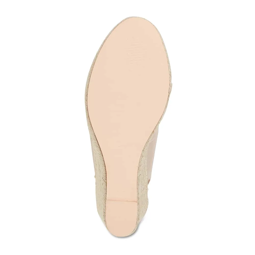 Dakota Espadrille in Blush Leather