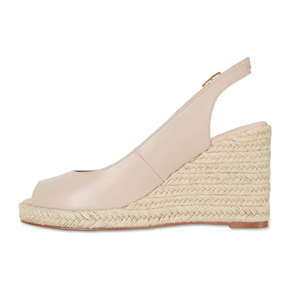 Dakota Espadrille in Blush Leather