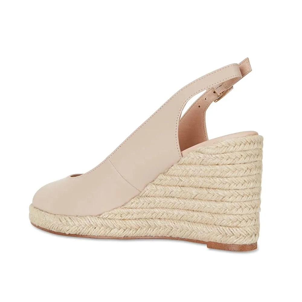 Dakota Espadrille in Blush Leather