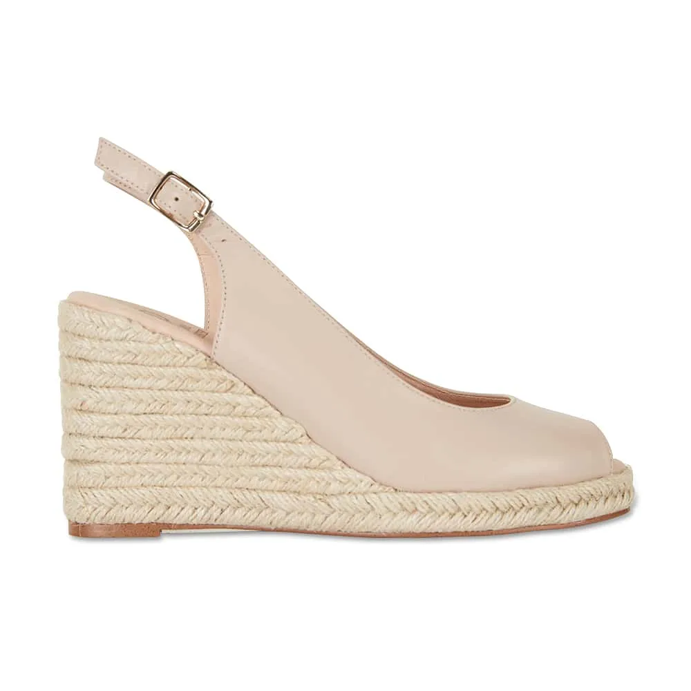 Dakota Espadrille in Blush Leather