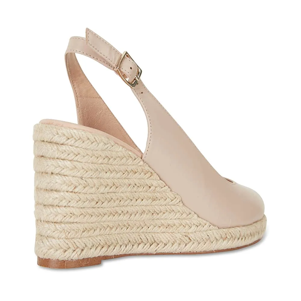 Dakota Espadrille in Blush Leather