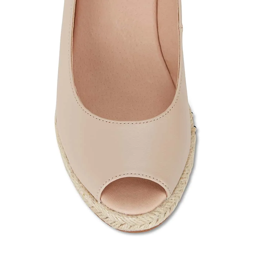 Dakota Espadrille in Blush Leather