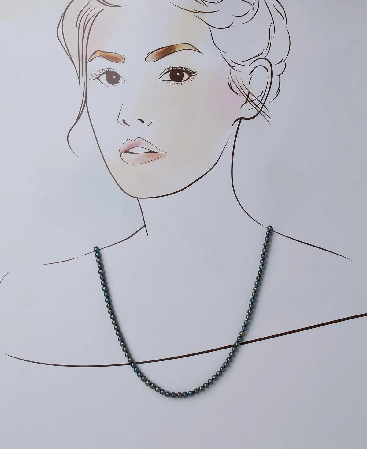 Elegant 1 line Pearl Necklace