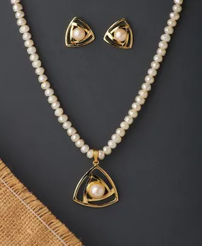 Elegant Real Pearl Necklace Set