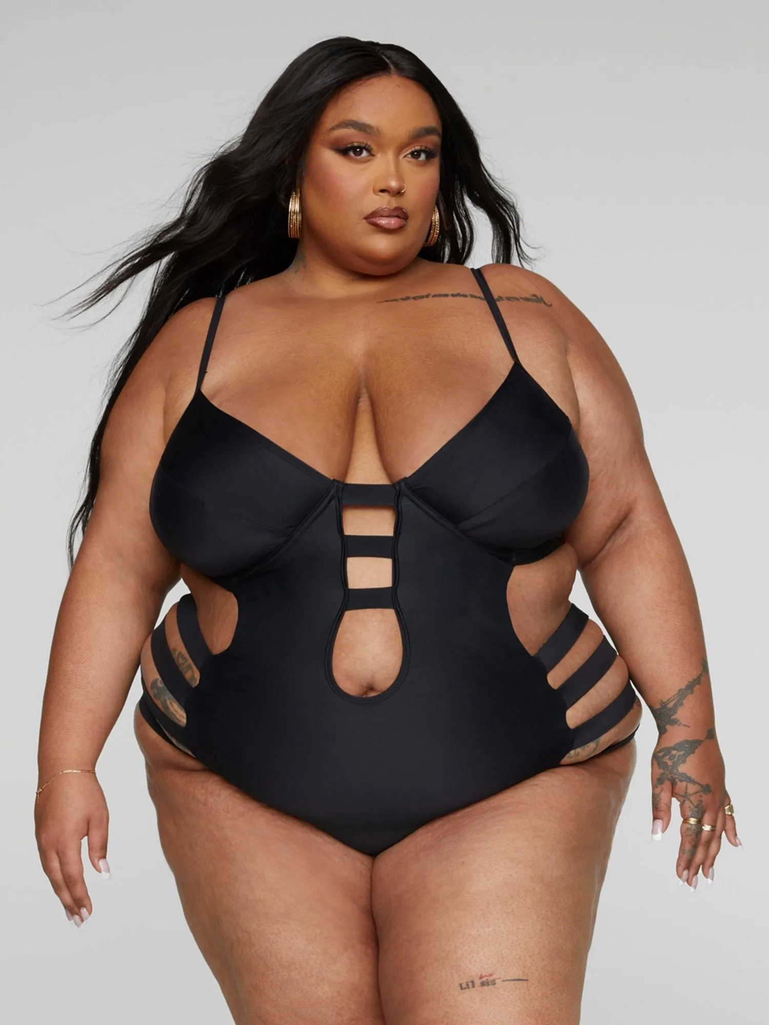 Fashion To Figure - Chandra Caged One-Piece Monokini Swimsuit