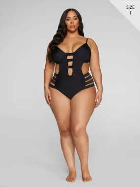 Fashion To Figure - Chandra Caged One-Piece Monokini Swimsuit