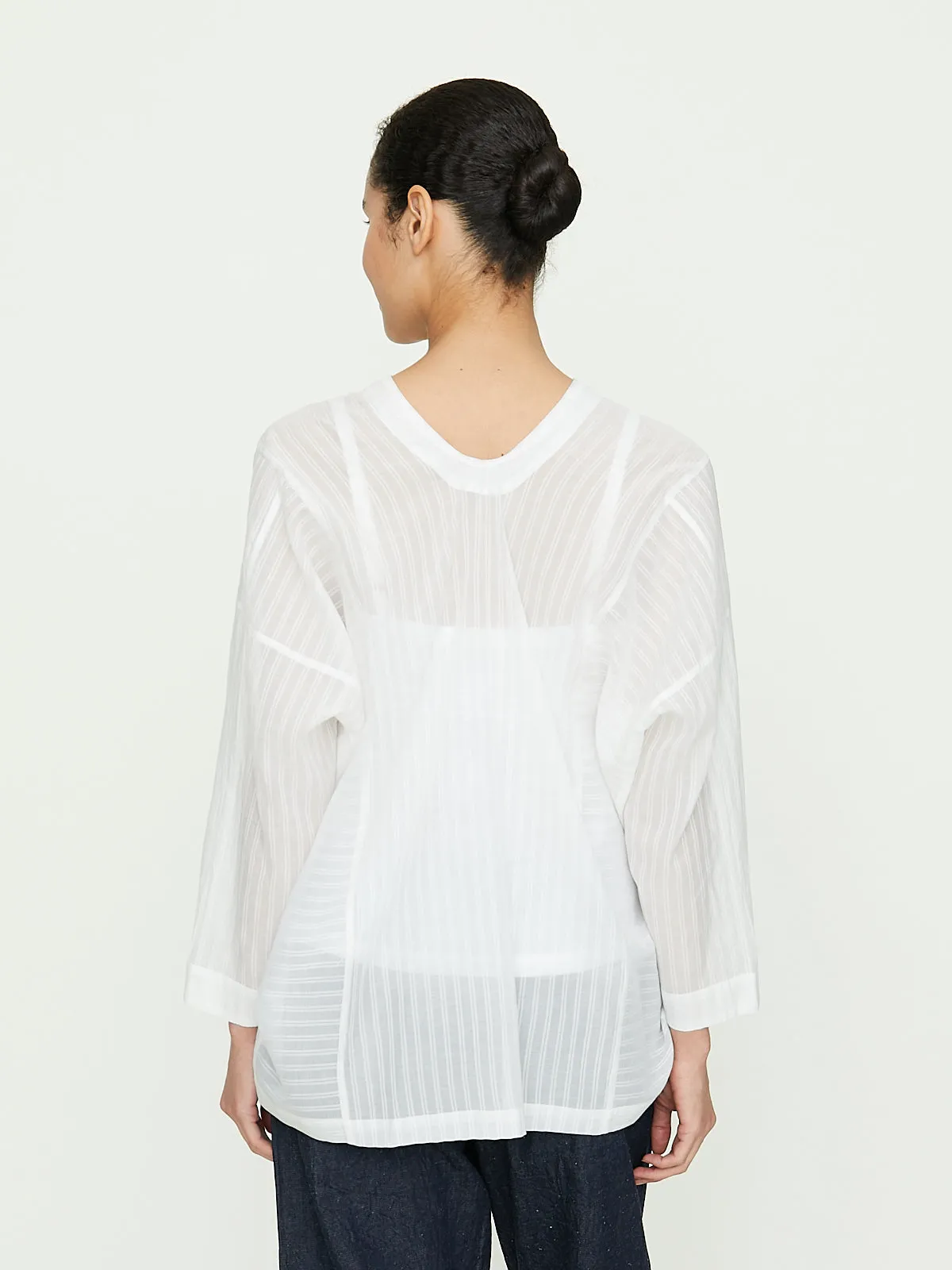 Flat Blouse in Pale Grey