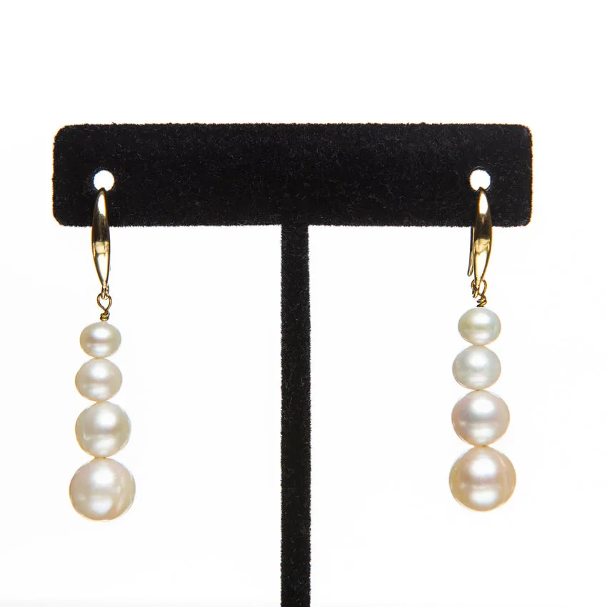 Graduated Pearl Earrings