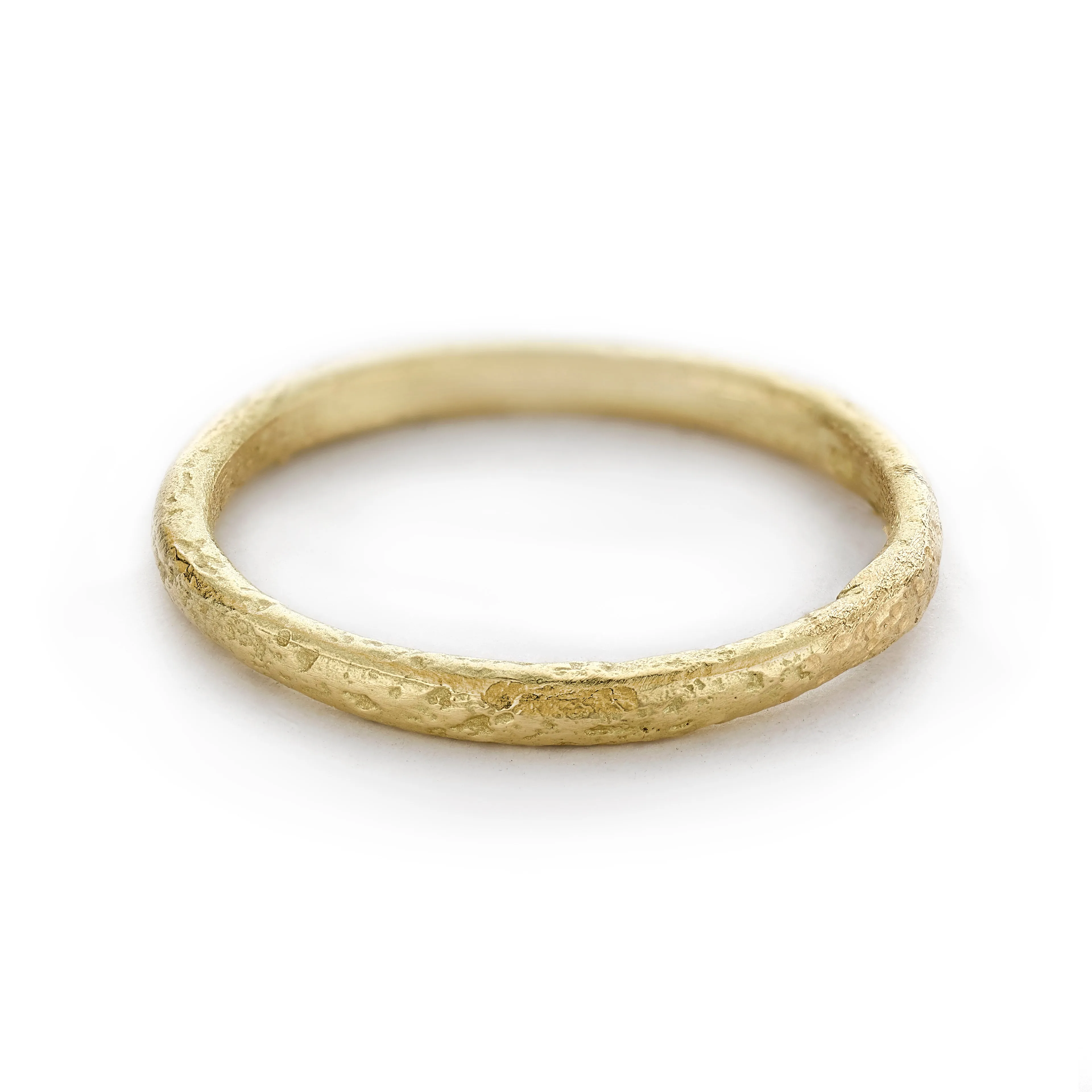 Half Round Textured Wedding Band
