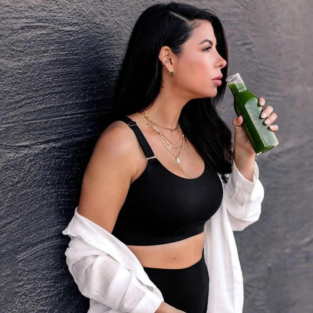 Incline Strappy Sports Bra - Black (Final Sale)