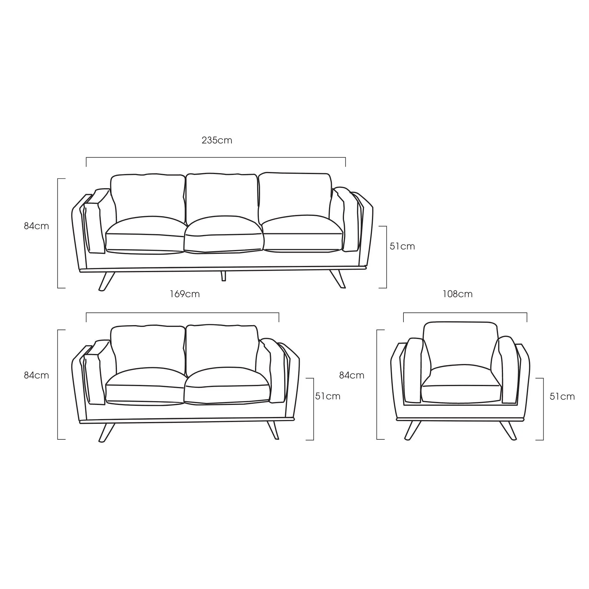Kerrigan 2-Seat Sofa - Tan