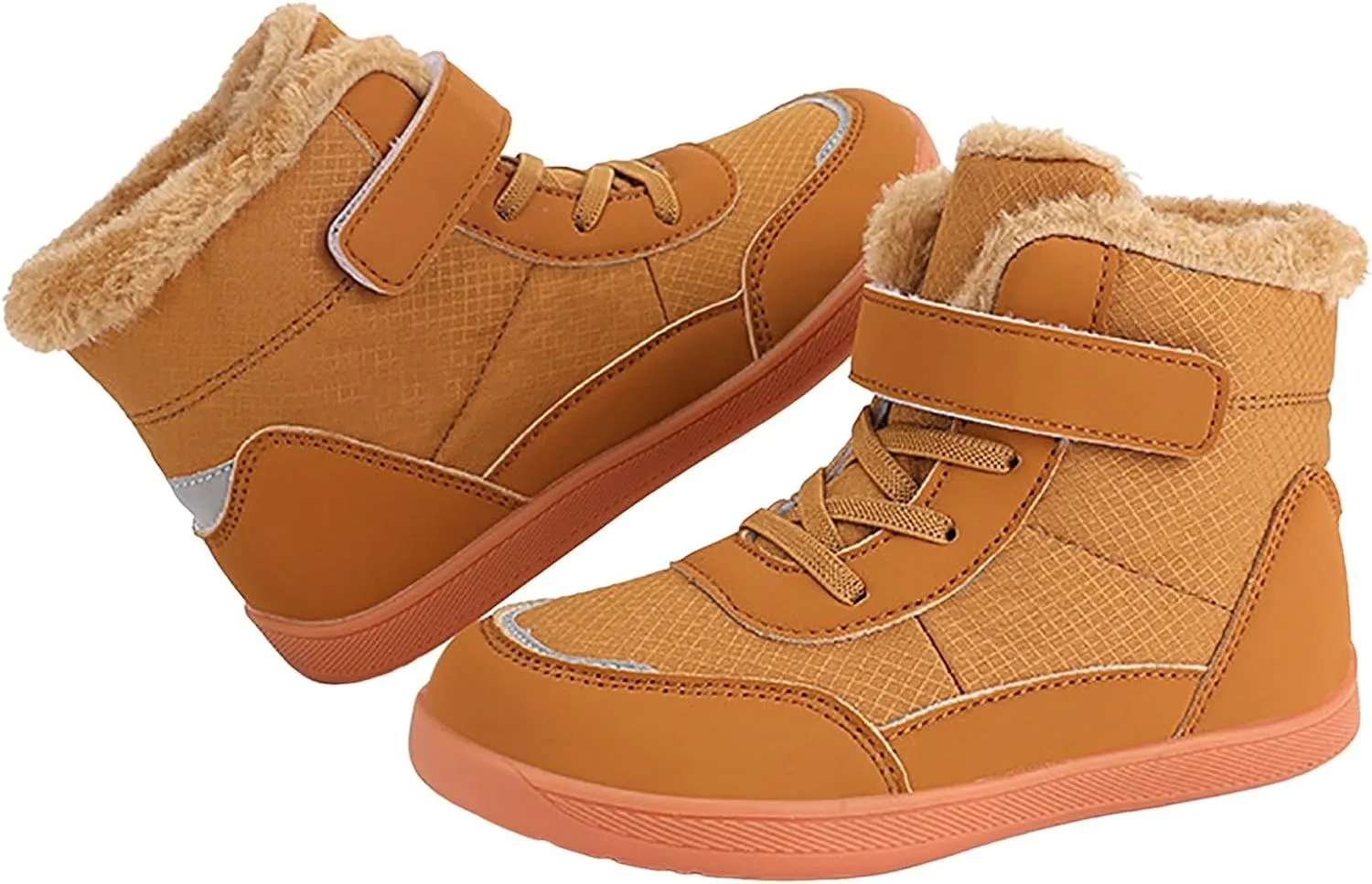 Kids Snow Boots Girls Boys Warm Winter Shoes Cold Weather Kids Waterproof Outdoor Warm Faux Fur Lined Shoes