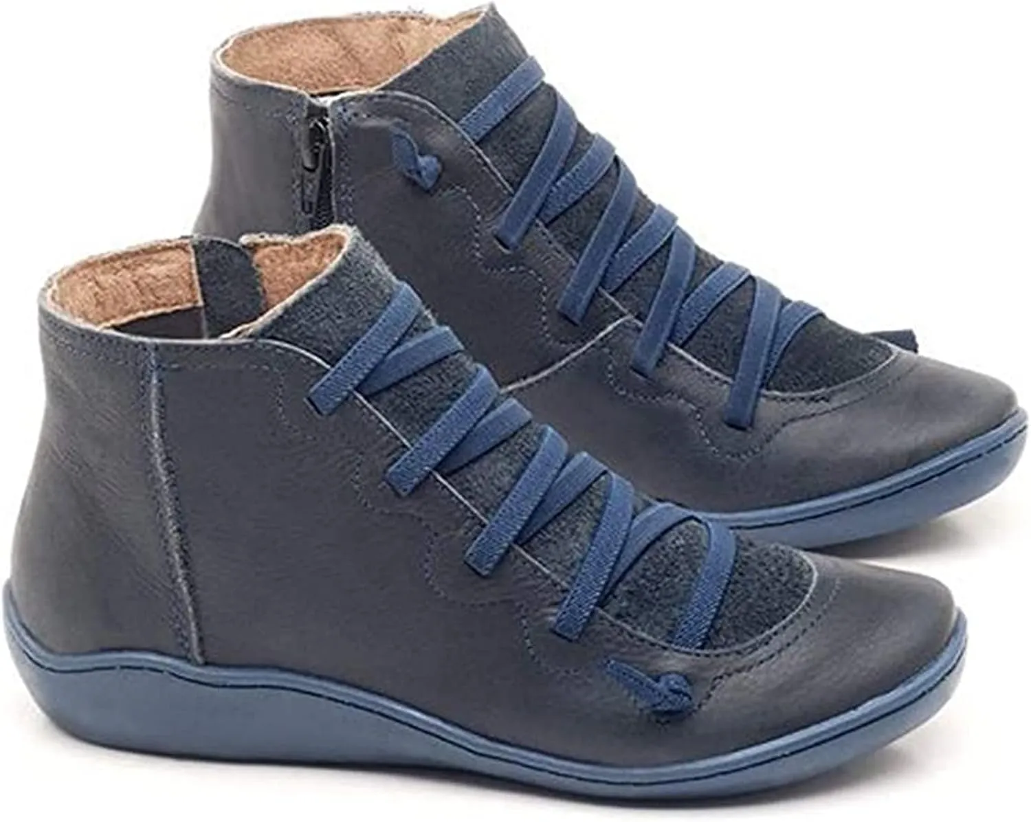 Ladmiple Boots For Women Fashion Dressy Ankle Booties Causal Combat Boots Cowboy Cowgirl Western Short Booties High Top Walking Shoes
