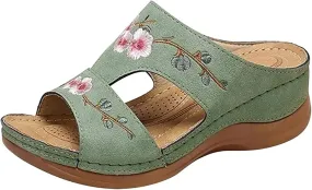 Lausiuoe Orthotic Sandals For Women With Arch Support Comfortable Walking Dressy Summer Casual Orthopedic Slides Flip Flops