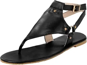 Lausiuoe Sandals for Women Dressy Summer,Women's Ankle Strap Casual Comfort Strappy Flat Sandals Beach Sandals Thong Flip Flops