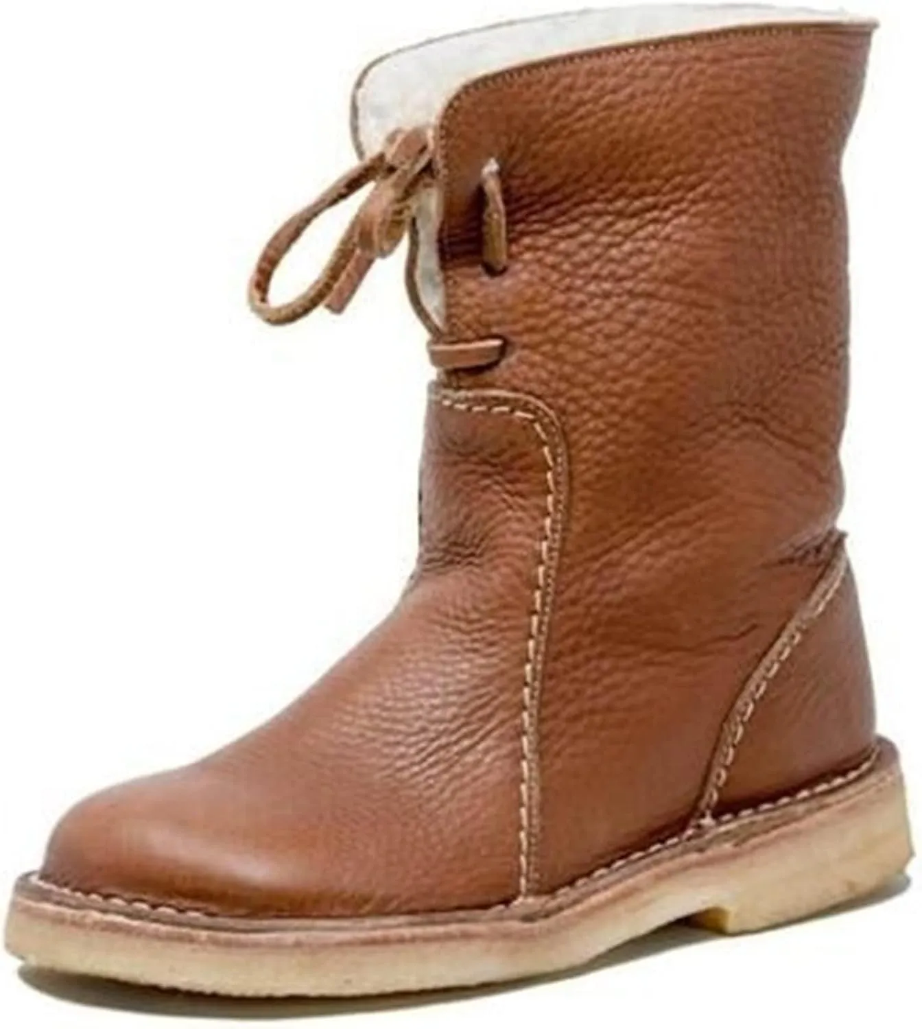 Lausiuoe Womens Winter Boots Size 9 1/2 Wide Women Snow Boots Winter Shoes with Fur Lined Warm Slip On Boots for Women Casual Fashion Trendy Comfortable Outdoor Anti Slip Fuzzy Booties 2024