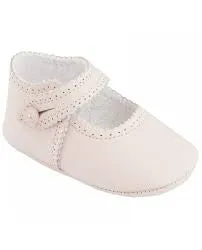 Leather mary jane crib shoes