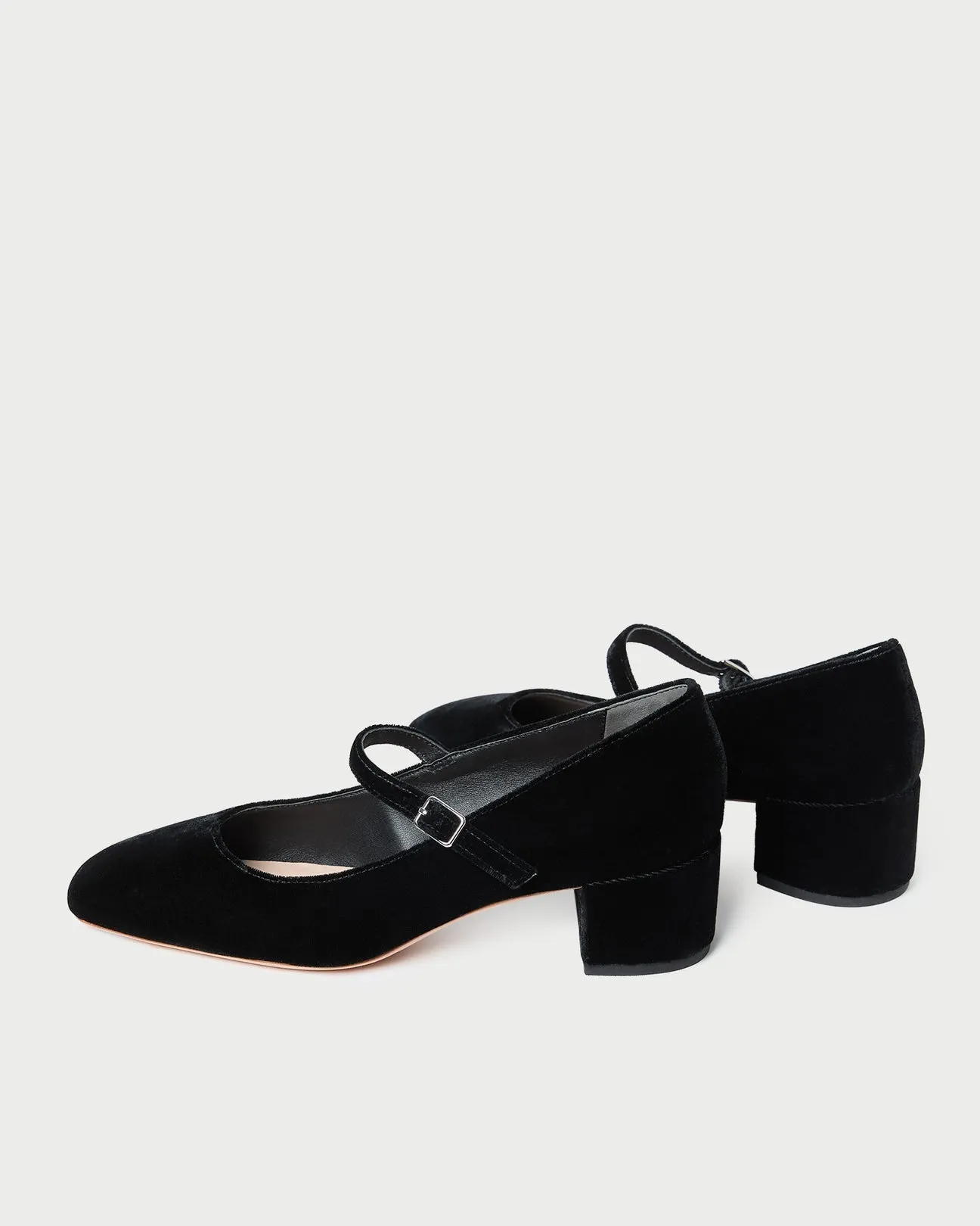 Lyra Mary Jane Pump in Black Velvet