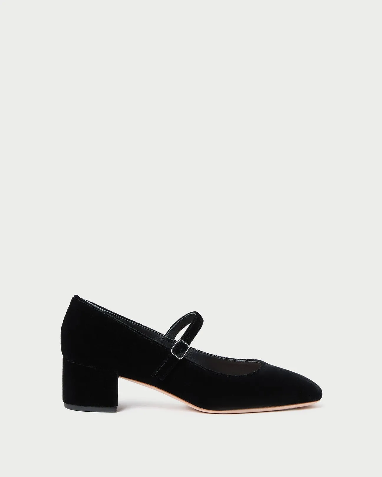 Lyra Mary Jane Pump in Black Velvet