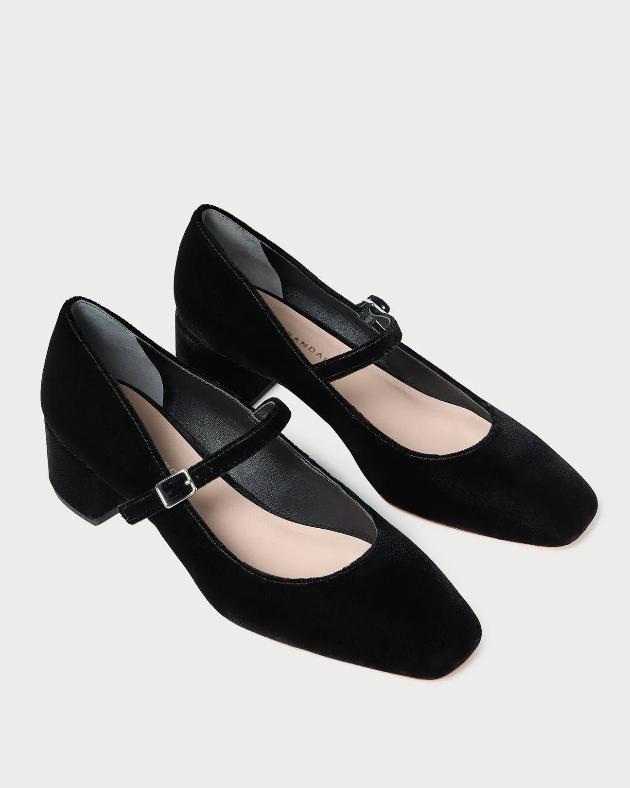 Lyra Mary Jane Pump in Black Velvet