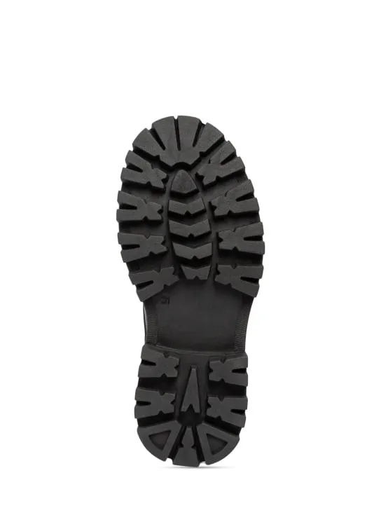 Marni Junior   Leather &amp; poly boots w/logo 