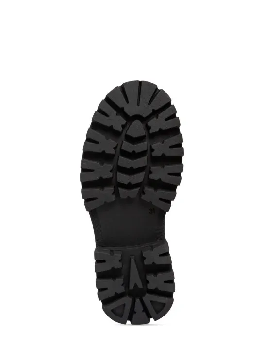 Marni Junior   Leather &amp; poly boots w/logo 