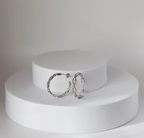 Mary Hoop Earrings in Silver