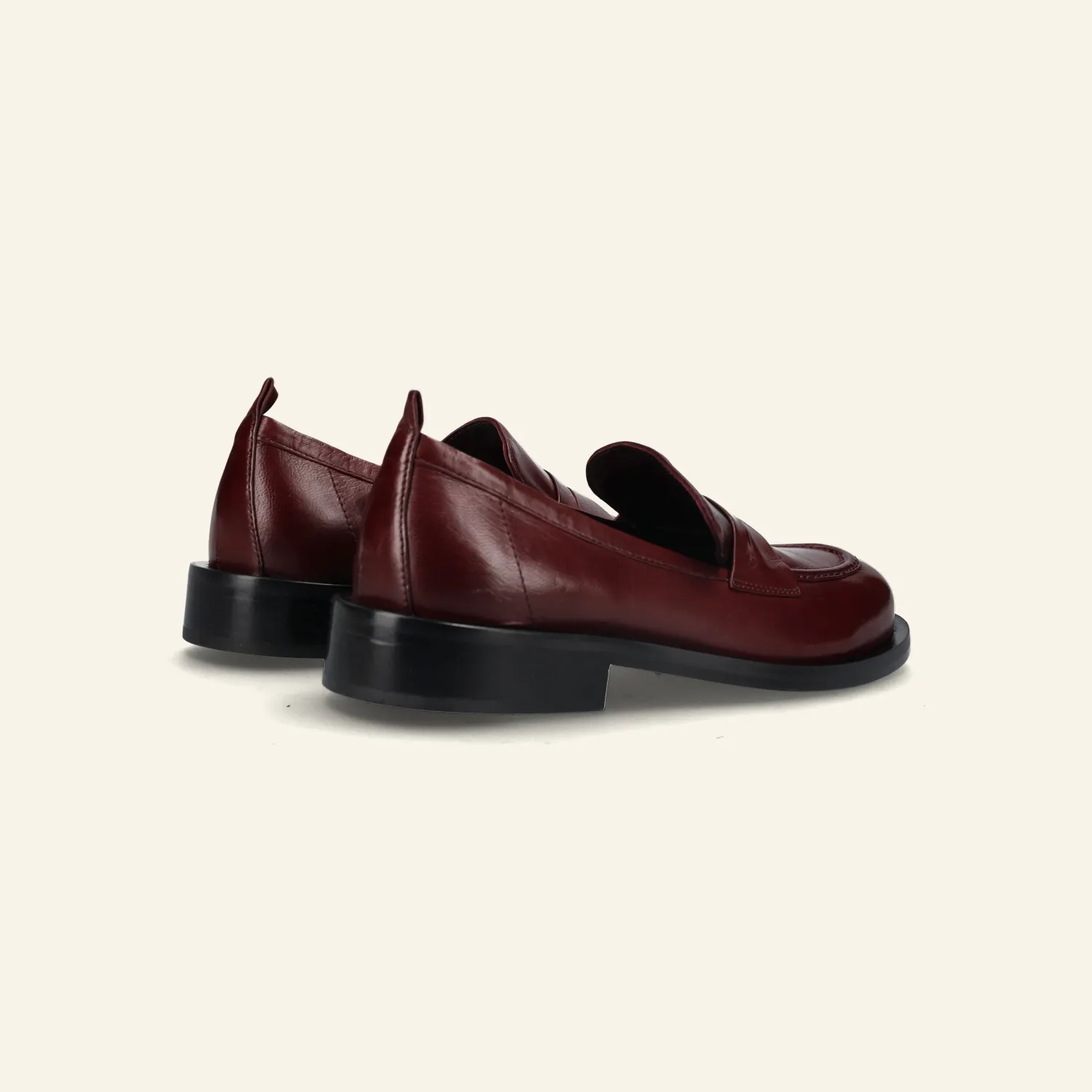 Bordeaux and Cuoio Leather Gloves - MEGAN 2205